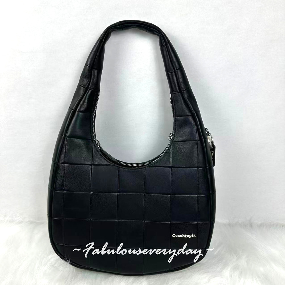 Coach Coachtopia Alter/Ego Crescent Shoulder Bag In Leather Black CCM62 NWT